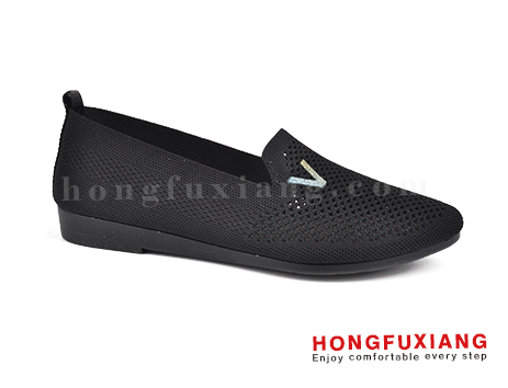 鸿福祥布鞋女鞋HL640200黑色